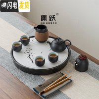 三维工匠丨茶具套装家用日式小号简约陶瓷办公功夫茶杯送礼赠定制OGO 风花雪月古韵(白)礼盒 11件