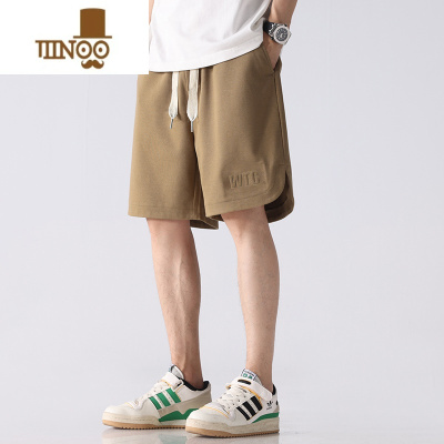 YANXU美式高街运动短裤子男士2023夏季薄款休闲大裤衩潮牌冰丝五分中裤