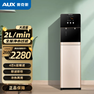 奥克斯开水器AK-X1升级款净水器家用直饮加热一体机商用立式学校办公室工厂反渗透饮水机单位冷热一体 双水源(上门安装)