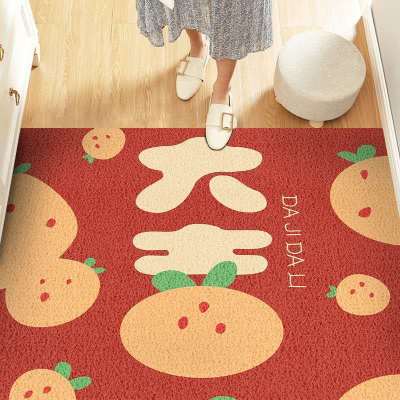 SleepyBear家用丝圈蹭土入门地垫可爱卡通垫地毯可裁剪地垫脚垫玄关门垫