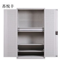 苏悦丰工具柜加厚铁皮储物柜工厂车间用带抽屉汽修多功能收纳柜通门内一抽柜灰白色