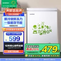 容声(Ronshen)100升顶开门小型冰柜 一级能效 母婴家用冷藏冷冻转换节能单温 国补 (白)BD/BC-100MB