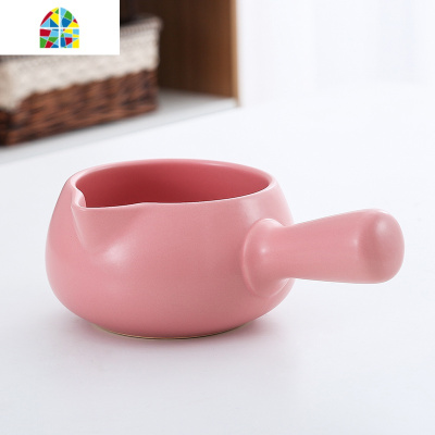 陶瓷小奶锅不粘锅迷你婴儿宝宝辅食锅家用燃气泡面砂锅单柄热奶锅 FENGHOU 黑色奶锅