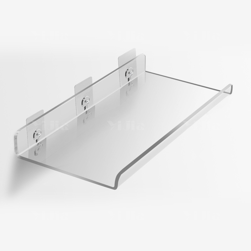 翌嘉YJ4122643 亚克力夹缝镜柜层隔板卫生间浴室壁挂储物架免打孔墙上置物架