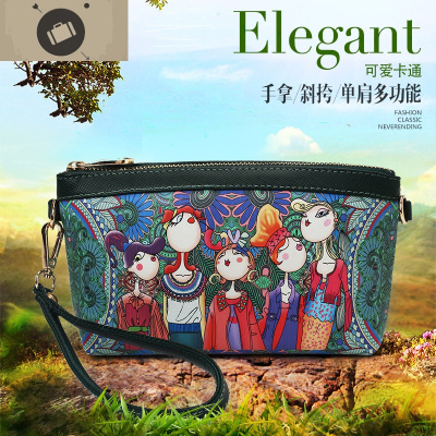 2020新款夏季女包印花手拿包时尚女士包袋斜挎小包大容量手抓潮包艾狄伊娃女斜挎包