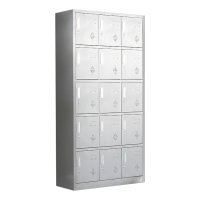豪利特不锈钢更衣柜员工衣柜储物柜更衣室储物柜201十五门储物柜