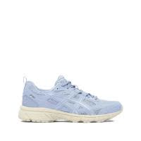 ASICS训练鞋女透气舒适耐磨稳定蓝色纹理设计系带款厚底户外运动