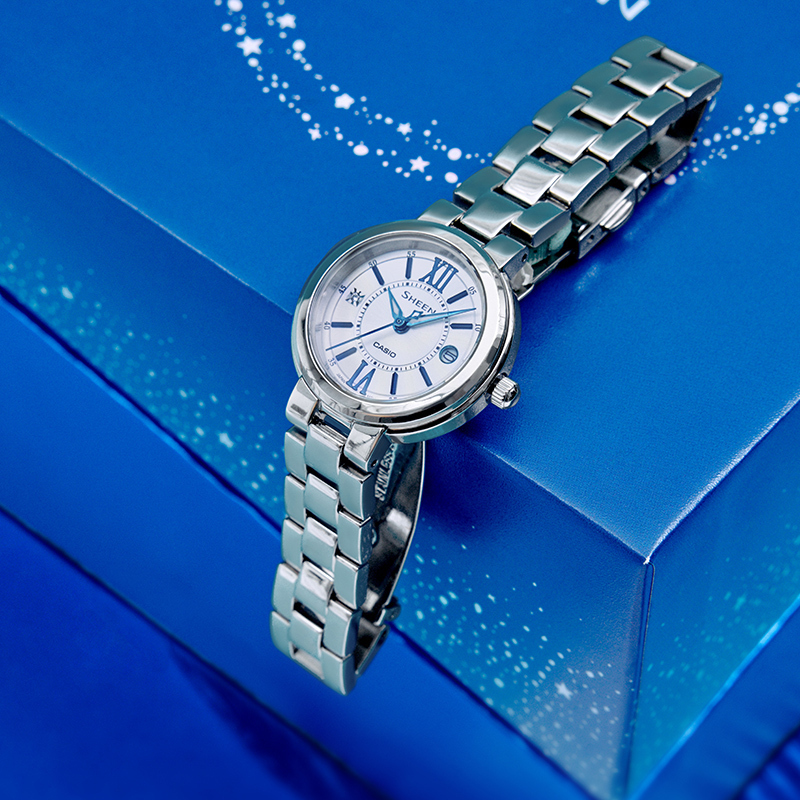生日送礼CASIO官方旗舰店卡西欧手表女sheen守护星ins风小表盘非机械防水女士手表小香风石英表女表SHE-4528