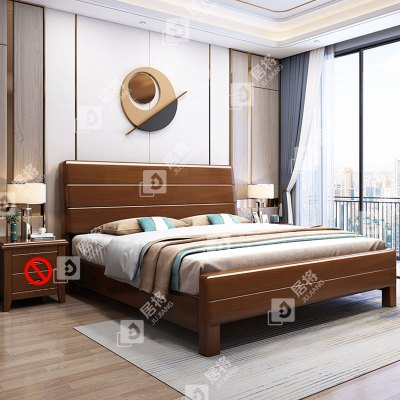 居将 JJ4031126 实木床宿舍家具1.8米双人床