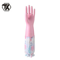 铁迅加长一体绒清洁手套T44 双