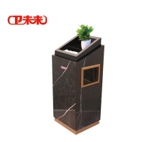 卫未来 立式烟灰桶 黑色大理石 个