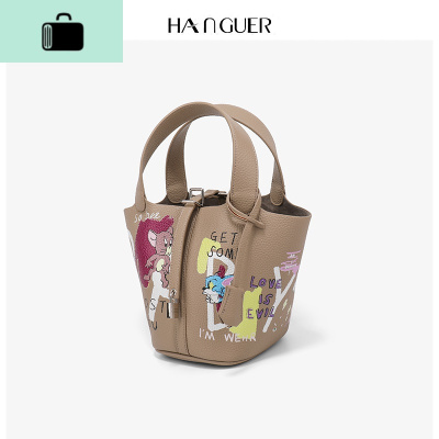 & 涂鸦菜篮子水桶包2020新款潮女包流行的斜挎包小包包NEW LAKE女斜挎包