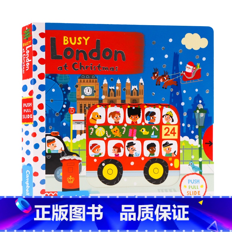 [正版]Busy系列 圣诞节繁忙的伦敦Busy London at Christmas英文原版绘本低幼英语启蒙早教机关