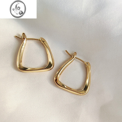 JiMi几何方形高级感耳坠法式耳环2022年新款潮耳圈韩国气质秋冬耳钉女