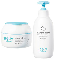 宫中秘策(Goongsecret) 婴幼儿儿童面霜180ml+婴幼儿洗发沐浴二合一350ml 温和滋润 宝宝洗护无泪配方