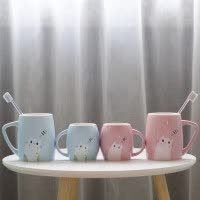刷牙杯创意可爱漱口杯情侣洗漱杯卡通亲子牙刷杯一家三口四口亲子 三维工匠 新款蓝咪一个刻字请备注