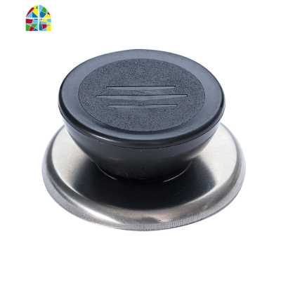 通用锅盖头厨房配件提手不锈钢盖盖圆锅盖帽配件炒锅锅盖把 FENGHOU 可立盖把手(印花)1个