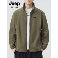 JEEP SPIRIT开衫卫衣男士2025年秋季潮牌宽松运动摇粒绒外套男款
