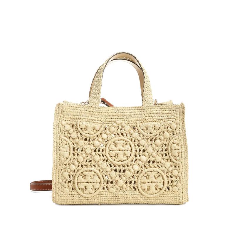 托里.伯奇(TORY BURCH)女士单肩包手工编织草编包夏季休闲度假风