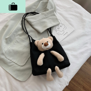 包包2020新款潮百搭单肩包时尚大容量托特包简约玩偶手提包女包NEW LAKE