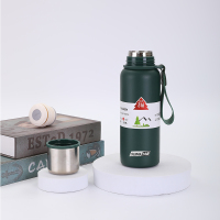 松道 保温杯 食品级车载便携保温杯墨绿色800ML