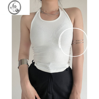 JiMi手臂装饰臂环饰品朋克多层手镯ins小众设计高级感金属臂钏女臂镯