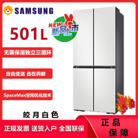 三星(SAMSUNG)501升AI神 超薄零嵌嵌入式十字四开门 一级能效变频三系统 RF50DG513101SC 皎月白