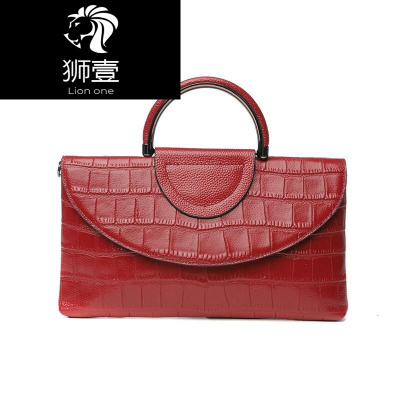 狮壹（Lionone）包包2019新款女士真皮手拿包手提小包时尚休闲手提包单肩斜挎包