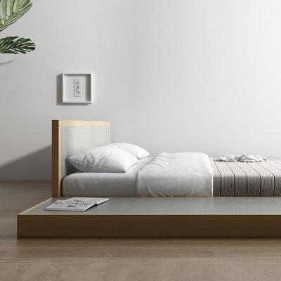 日式榻榻米床矮床现代简约双人床1.8米北欧床1.5米落地床架经济型