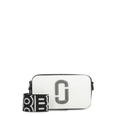 MARC JACOBS女士斜挎小方包精致牛皮拼接日常通勤百搭潮酷简约包