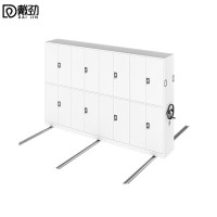 戴劲手动密集架钢制移动柜档案柜轨道手摇式密集资料柜一列四组每立方单价