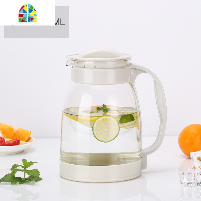 冷水壶凉水壶玻璃可高温大容量花茶壶套装家用果汁壶凉白开水茶壶 FENGHOU 绿色2000ML