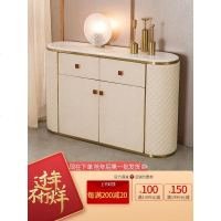 后现代餐边柜别墅样板房定制鞋柜大理石餐厅轻奢新古典简约玄关柜