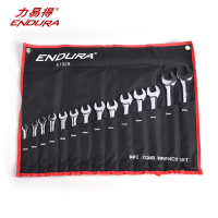 力易得(ENDURA)14件套全抛光两用扳手 开口扳手梅花扳手 两用扳手组套 E1529 1套