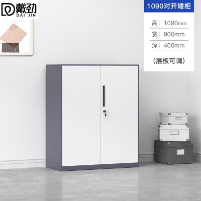 戴劲拆装文件柜铁皮柜办公柜带锁档案柜凭证柜资料柜灰白1090高分下节