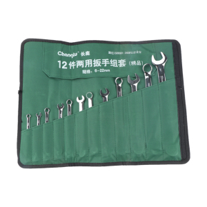长鹿 碳钢镜面两用扳手组套 12PCS