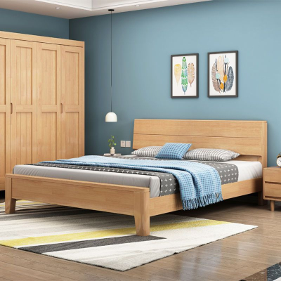 臻远 ZY-SMC-172 实木床卧室床北欧床公寓床家用床 1.2米