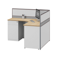 臻远ZYGW-013屏风工作卡位职员桌办公桌 L型单人位