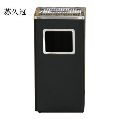 苏久冠不锈钢垃圾桶烟蒂柱灭烟桶带烟灰缸室外电梯口立式丽格长方形黑色