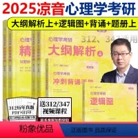 25心理学312基础套装[] [正版] 众学简快2025凉音考研专业课心理学大纲解析上册+逻辑图 312 34
