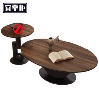宜掌柜 木质 圆茶几