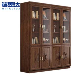 铭思达实木书柜四门台