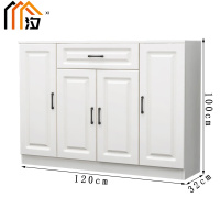 汐木质鞋柜四门个