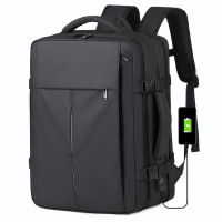 商务休闲出差旅行通勤大容量扩容扩展反光防水学生电脑双肩背包