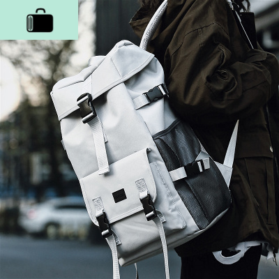 书包男时尚潮流韩版百搭高中大学生女超火背包男双肩包大容量超大NEW LAKE