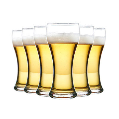 Ocean无铅玻璃进口无铅玻璃啤酒果汁牛奶杯茶冷饮杯350ML6只透明350ml