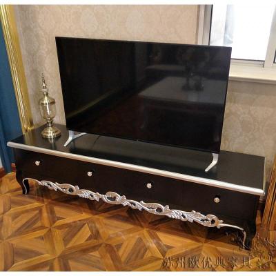 现代简约客厅地柜 欧式电视柜 新古典实木电视柜组合家具 可定制 如图200*45*48 整装