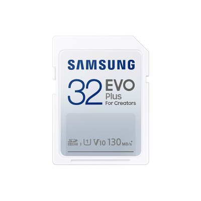 三星(SAMSUNG)SD卡32GB EVO Plus读速130M 微单摄像机存储卡 佳能尼康索尼数码相机内存卡32G