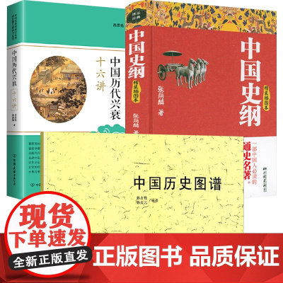 [3册]中国史纲+中国历代兴衰十六讲+中国历史图谱 书籍
