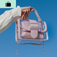 链条包包女斜挎夏天透明果冻包手提2020新款潮夏季小包包韩版百搭NEW LAKE女斜挎包